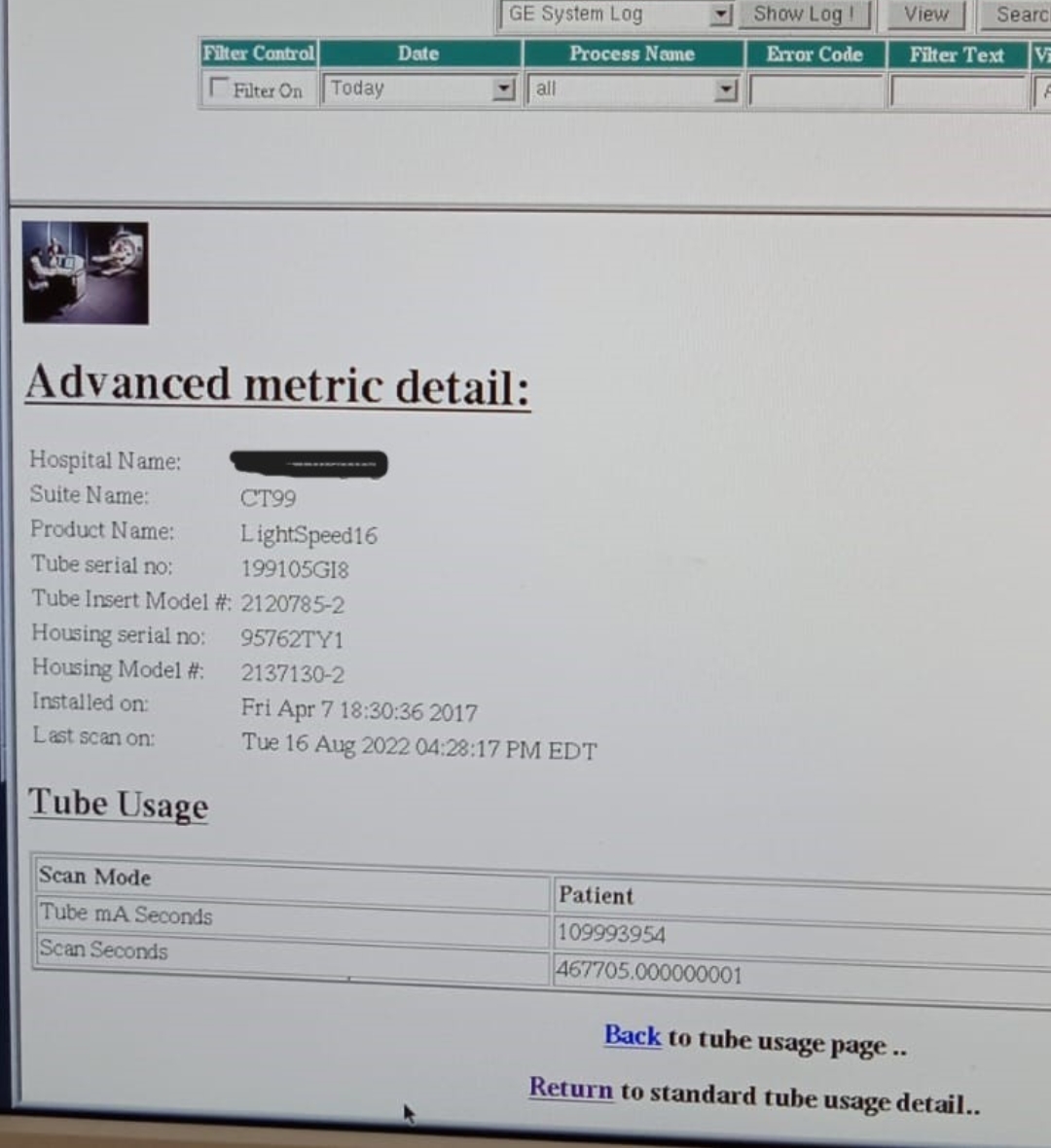 2002 GE LIGHTSPEED 16 CT SCANNER