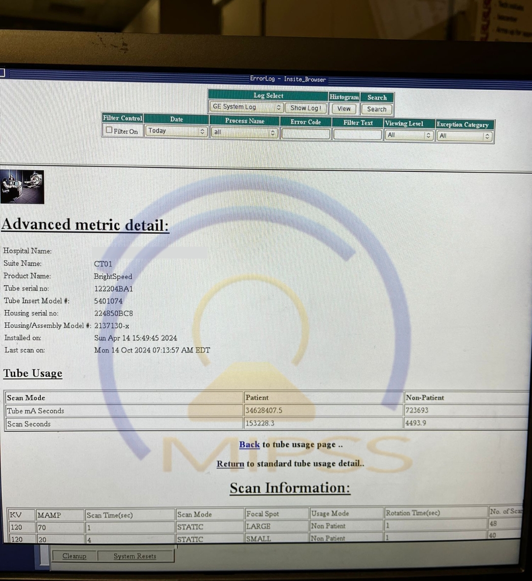 2009 GE BrightSpeed Elite 16 CT Scanner