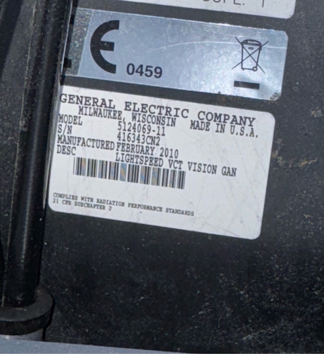  2010 GE LightSpeed VCT 128 CT Scanner 