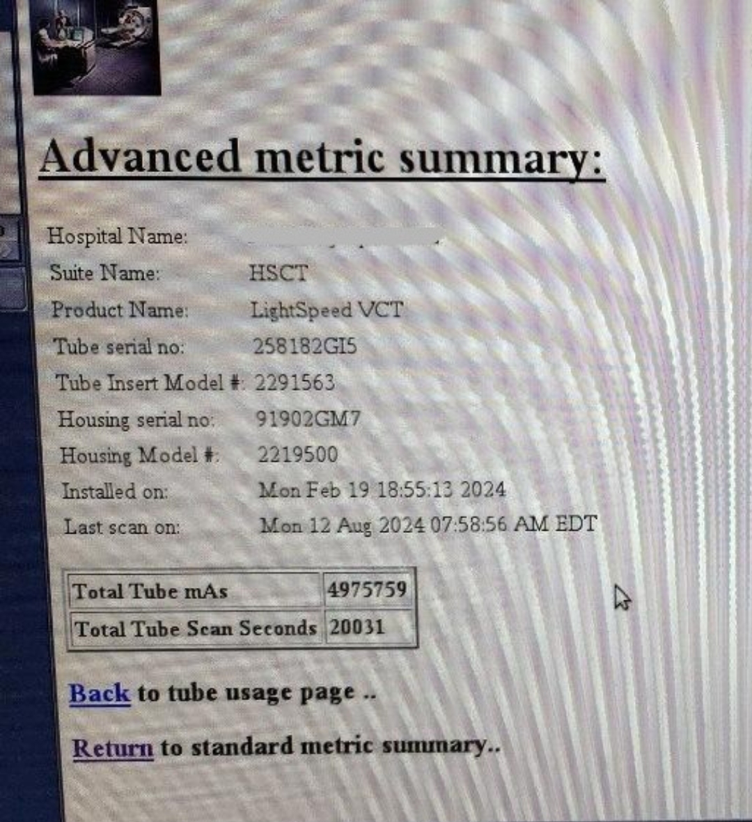 2008 GE LightSpeed VCT 128 Slice CT Scanner