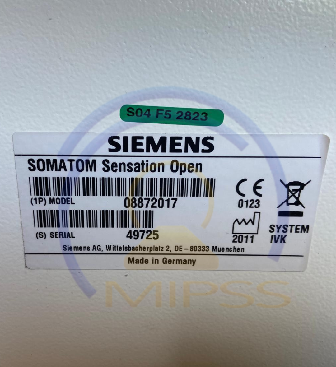 2011 SIEMENS Sensation Open 20 CT Scanner